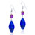 Silver Foil Blue Translucent Earrings