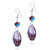 Silver Foil Pink And Purple Translucent Earrings