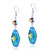 Silver Foil Golden And Blue Translucent Earrings