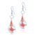 Peach Blossom And Green Helix Pattern Earrings