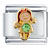 August Birthstone Cute Girl Italian Charm