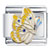 Yellow And Pearl Wing Butterfly Italian Charm