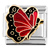 Deep Red Butterfly Italian Charm