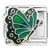 Green Butterfly Italian Charm