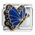 Deep Blue Butterfly Italian Charm