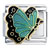 Deep Green Butterfly Italian Charm