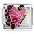 February Birthstone Butterfly Italian Charm