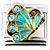 March Birthstone Butterfly Italian Charm