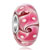 Light Red Ball Clear White Stripes All Brand Murano Glass Beads Charms Bracelets