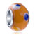 Blue And Orange Texture Dots Fit Murano Glass Beads Charms Bracelets All Brands