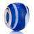 White Stripe Sapphire Euro Murano Glass Beads Charms Bracelets