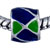 Blue And Green Criss Cross European Beads