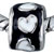 Circling White Hearts European Beads