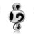 Treble Clef Music Silver Plated Beads Charms Bracelets