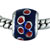 Red Polka Dots On Blue European Beads