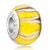 Yellow With White Murano Glass Beads Charms Bracelets