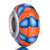 Orange And Pale Blue Stripe Polymer Clay