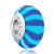 Bule And Pale Blue Stripes Polymer Clay Beads Charms Bracelets