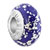 Silver Spots Against Purple Polymer Clay Beads Charms Bracelets