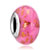 October Pink Golden Spots Dotted Polymer Clay Murano Glass Beads Charms Bracelets