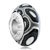 Black And White Round Dotted Against Gray Polymer Clay Beads Charms Bracelets