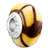 November Yellow And Brown Fantasy Stripes Polymer Clay Beads Charms Bracelets