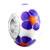 February Purple And Golden Flower Polymer Clay Beads Charms Bracelets