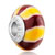 Yellow And Brown Vertical Bars Polymer Clay Beads Charms Bracelets