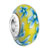 Yellow With Blue Flower Murano Glass Beads Charms Bracelets