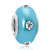 Aquamarine Blue Epoxy Clear White Crystal Murano Glass Beads Charms Bracelets