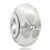 Clear White Murano Glass Clear White Crystal Clover Flower Bead Charm