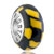 Black And Yellow Marble 925  Sterling Silver Murano Glass Beads Charms Bracelets Fit All Brands