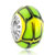 Black Lines Green And Yellow 925  Sterling Silver Murano Glass Beads Charms Bracelets Fit All Brands