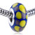Yellow And Purple Dots Slim Fit All Brands Murano Glass Beads Charms Bracelets