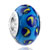 Dark Blue And Yellow Slim Murano Glass Beads Charms Bracelets
