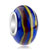 Deep Red And Yellow Spiral Line Slim Murano Glass Beads Charms Bracelets