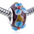 White And Blue Slim Texture Flower With Red Pistil Murano Glass All Brands