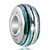 Foil Turquoise Line Slim Fit Murano Glass Beads Charms Bracelets All Brands