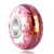Gold Foil Spots Pink Murano Glass Beads Charms Bracelets