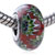 Red With Sparkling Green And White Flower Murano Glass All Brands