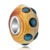 Flesh Color Blue Dot Murano Glass Beads Charms Bracelets