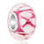 Pink White Flower Fit All Brands Murano Glass Beads Charms Bracelets