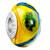 Yellow And Blue With Green Flower All Brands Murano Glass Beads Charms Bracelets