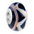 White And Orange Triangular Tracery Murano Glass Beads Charms Bracelets