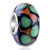Pale Green And Black Spot Dotted Murano Glass Beads Charms Bracelets