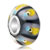 Yellow And Blue Peacock Feather Murano Glass Beads Charms Bracelets