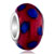 Red Round With Blue And Dark Dots All Brands Murano Glass Beads Charms Bracelets