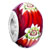 Dark Red Flower Wave Fit All Brands Murano Glass Beads Charms Bracelets