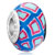 Dodger Blue With Red And Aquamarine All Brands Murano Glass Beads Charms Bracelets