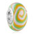 White Green And Orange Swirl Polymer Clay Beads Charms Bracelets